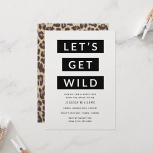 Laten we Wild Animal Print Bachelorette Party IV h Kaart