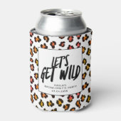 Laten we Wild Cheetah Animal Bachelorette party ha Blikjeskoeler (Blikje Voorkant)