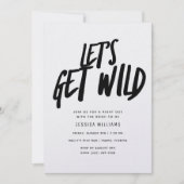 Laten we Wild Cheetah Bachelorette Night uitpakken Kaart (Voorkant)