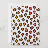 Laten we Wild Cheetah Bachelorette Night uitpakken Kaart (Achterkant)