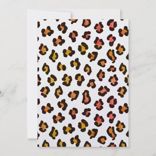 Laten we Wild Cheetah Bachelorette Night uitpakken Kaart (Achterkant)