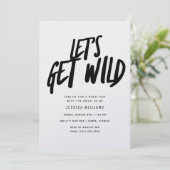 Laten we Wild Cheetah Bachelorette Night uitpakken Kaart (Staand voorkant)