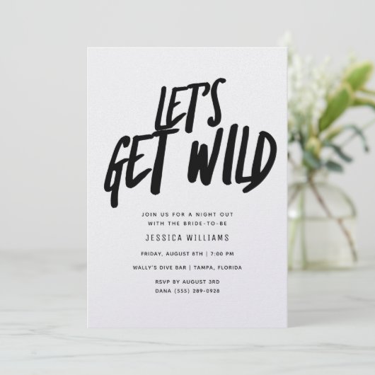 Laten we Wild Cheetah Bachelorette Night uitpakken Kaart (Staand voorkant)