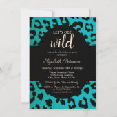 Laten we Wild Chic Leopard Blauw afdrukken Kaart (Voorkant)