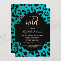 Laten we Wild Chic Leopard Blauw afdrukken