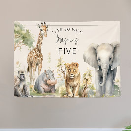 Laten we wild doen | Kinderverjaardagsfeestje Spandoek