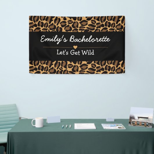 Laten we Wild Fun Cheetah Bachelorette Party halen Spandoek (Beurs)