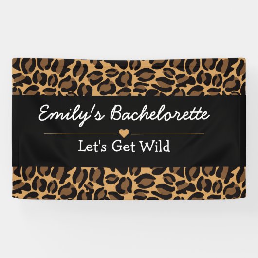 Laten we Wild Fun Cheetah Bachelorette Party halen Spandoek (Horizontaal)