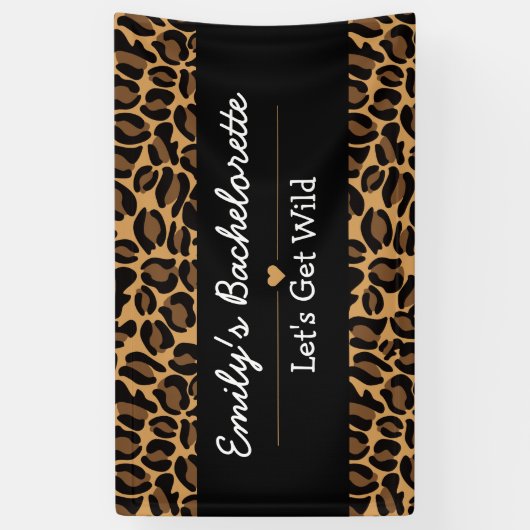 Laten we Wild Fun Cheetah Bachelorette Party halen Spandoek (Verticaal)