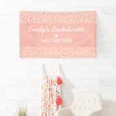 Laten we Wild Fun Cheetah Pink Bachelorette Party Spandoek (Insitu)