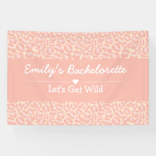 Laten we Wild Fun Cheetah Pink Bachelorette Party  Spandoek