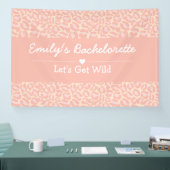 Laten we Wild Fun Cheetah Pink Bachelorette Party  Spandoek (Beurs)