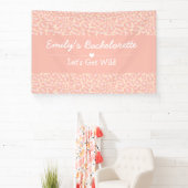 Laten we Wild Fun Cheetah Pink Bachelorette Party  Spandoek (Insitu)
