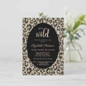 Laten we Wild Glitter Leopard Print Bachelorette k Kaart (Staand voorkant)