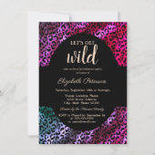 Laten we Wild Gold Leopard Paarse afdrukken Kaart (Voorkant)