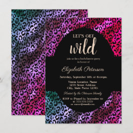 Laten we Wild Gold Luipaardprint Paars doen Kaart