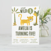 Laten we Wild halen! Cheetah, Leopard, Safari Birt Kaart (Staand voorkant)