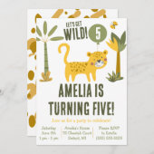 Laten we Wild halen! Cheetah, Leopard, Safari Birt Kaart (Voorkant / Achterkant)