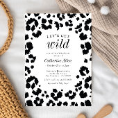 Laten we Wild Leopard Print Baby shower halen Kaart