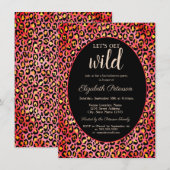Laten we Wild Leopard Print Bachelorette halen Kaart (Voorkant / Achterkant)
