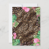 Laten we wild luipaard print tropisch kaart (Achterkant)