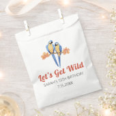 Laten we Wild Macaw Oerwoud Waterverf Bedankzakje (Geknipt)