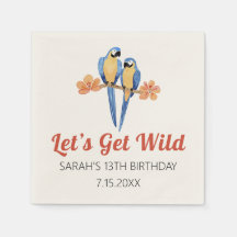 Laten we Wild Macaw Oerwoud Waterverf