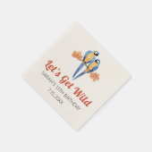 Laten we Wild Macaw Oerwoud Waterverf Servet (Hoek)