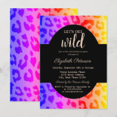Laten we Wild Ombre Leopard Print Bachelorette kri Kaart (Voorkant / Achterkant)