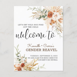 Laten we Wild & Ontdek het kind Gender Reavel Briefkaart