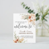 Laten we Wild & Ontdek het kind Gender Reavel Briefkaart (Staand voorkant)