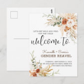 Laten we Wild & Ontdek het kind Gender Reavel Briefkaart (Voorkant / Achterkant)