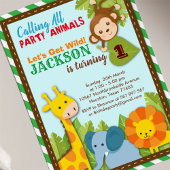 Laten we Wild Safari Adventure Birthday halen Kaart