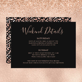 Laten we Wild Weekend Detail Leopard Bachelorette  Kaart