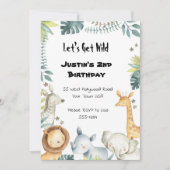Laten we wild worden! Birthday Uitnodiging (Voorkant)