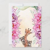 Laten we wild worden! Kinder Oerwoud Party Invitat Kaart (Achterkant)