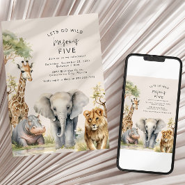 Laten we wild worden | Kinder verjaardagsfeestje Kaart