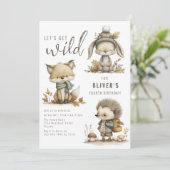 Laten we wild worden | verjaardagsfeestje kaart (Staand voorkant)