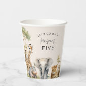 Laten we wild worden | Verjaardagsfeestje voor kin Papieren Bekers (Achterkant)