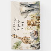 Laten we wild worden | Verjaardagsfeestje voor kin Spandoek (Verticaal)