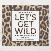 Laten we Wilde Cheetah Bachelorette Party halen Bier Etiket (Enkel label)