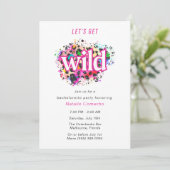 Laten we Wilde Cheetah Bachelorette Party halen Kaart (Staand voorkant)