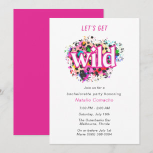 Laten we Wilde Cheetah Bachelorette Party halen Kaart