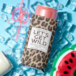 Laten we Wilde Cheetah Bachelorette Party halen Seltzer Blikjeskoeler