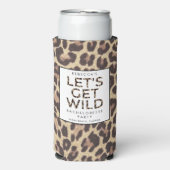 Laten we Wilde Cheetah Bachelorette Party halen Seltzer Blikjeskoeler (Seltzer Voorkant)