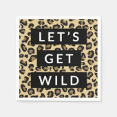 Laten we Wilde Cheetah Bachelorette Party halen Servet (Voorkant)