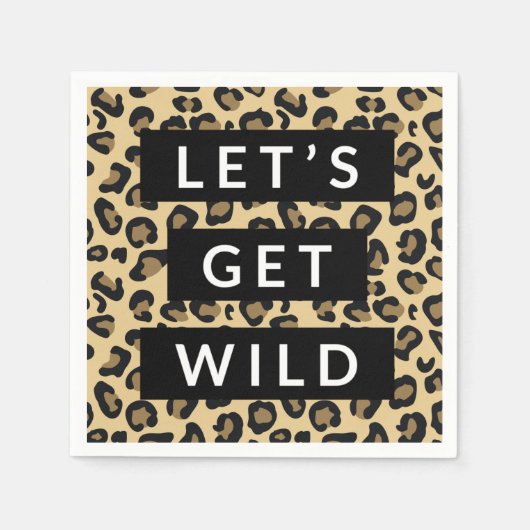 Laten we Wilde Cheetah Bachelorette Party halen Servet (Voorkant)
