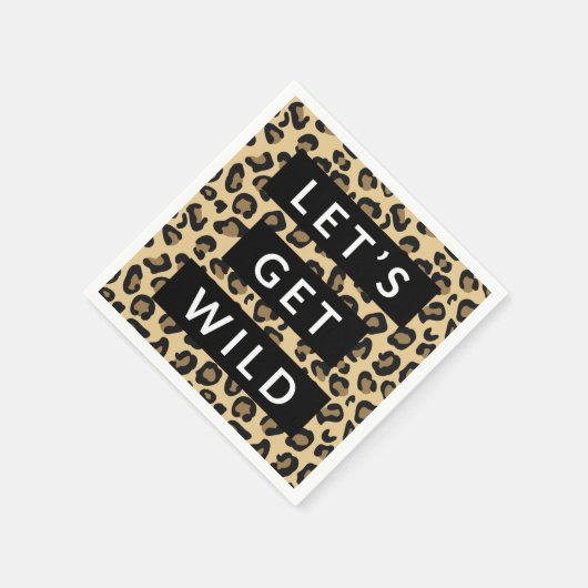 Laten we Wilde Cheetah Bachelorette Party halen Servet (Hoek)