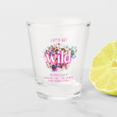 Laten we Wilde Cheetah Bachelorette Party halen Shot Glas (Voorkant)