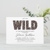 Laten we Wilde Roos Gold Leopard Bachelorette Invi Kaart (Staand voorkant)